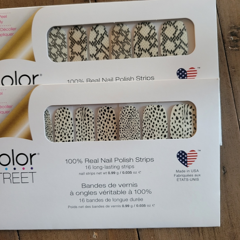 Two Animal Print Color Street Overlays NWT